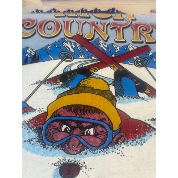 NIB Sealed VTG 1982 Ski The High Country Purgatory Single Stitch T Shirt XL BLUE - Picture 4 of 9